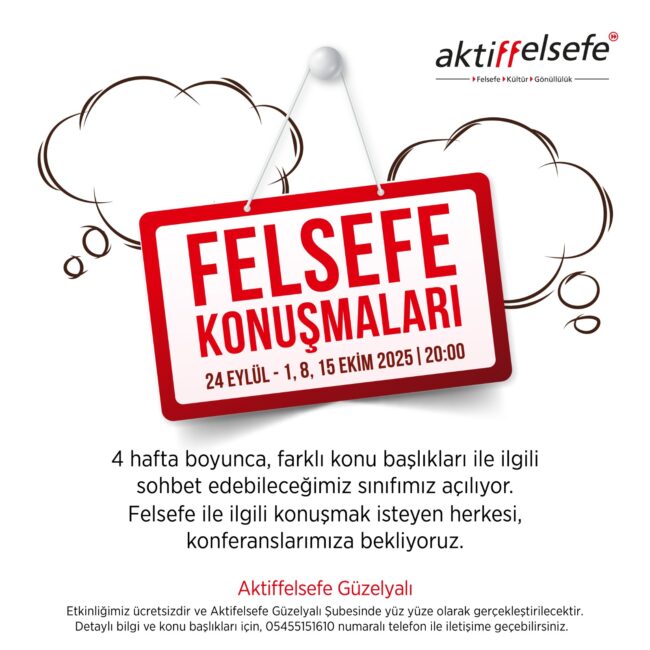 izmir güzelyalı felsefe konuşmaları afiş
